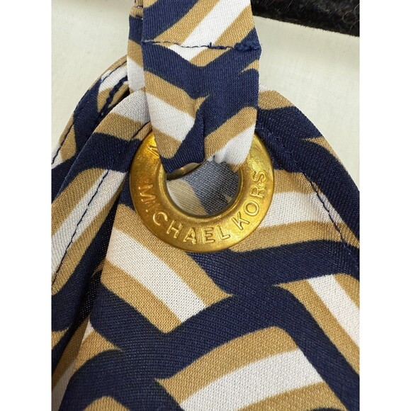 Michael Kors Cold Shoulder Geometric Pattern Dress – Women's Size Large - Picture 6 of 12